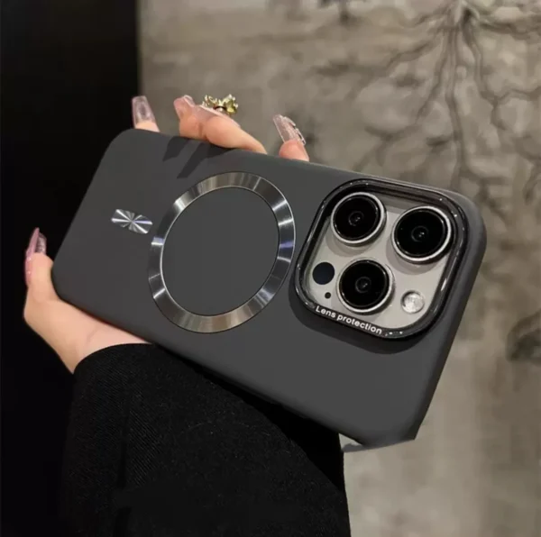Kickstand Magnetic Matte Phone Case for iPhone 16/15/13 Pro Max – Camera Lens Protector, Wireless Charging 6